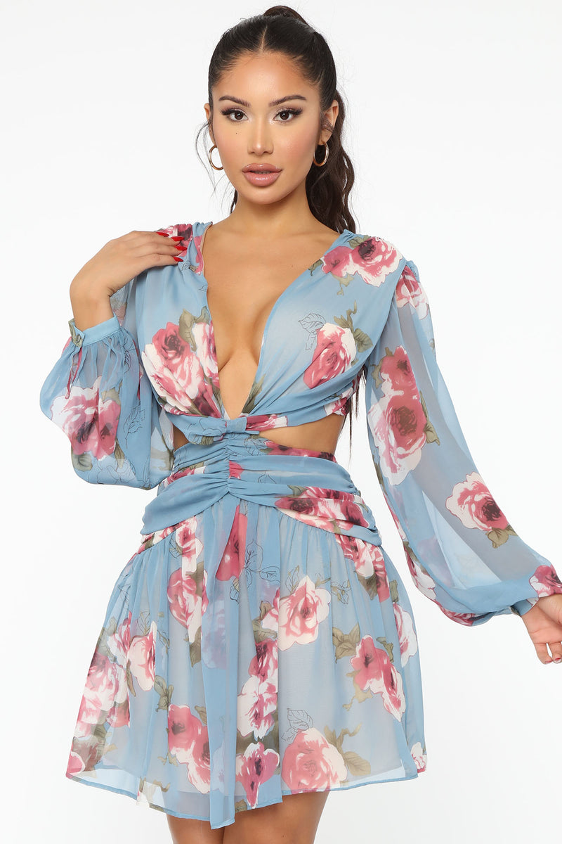 Only Picking This Flower Dress - Blue ...